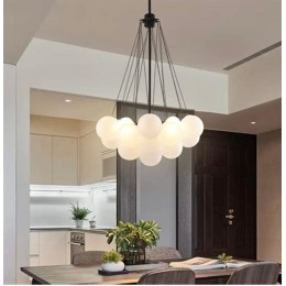 chandelier Modern black  with white circles